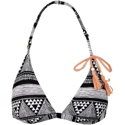 Top Roxy Native Geo Bikini Mujer Negras / Naranjas - Chile NPV953418